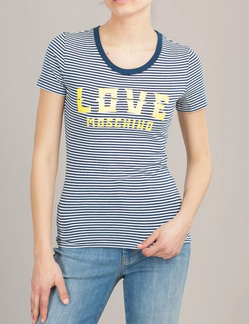 Love Moschino T-Shirt E Top>T-Shirt Maritime Navy/Bianco